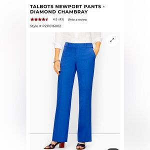 Talbots Blue Wide-Leg Trousers